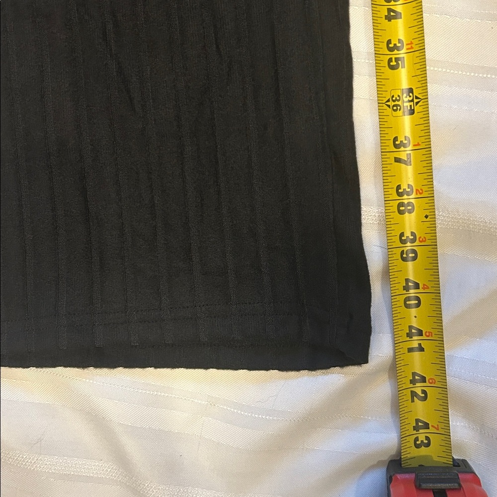 💥 Frenchy Solid Tie Front Ribbed Knit Baggy Grain Fabric Pants Winter Chic Black - Picture 12 of 15